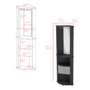 Bar Cabinet Corner, Rialto, Black.