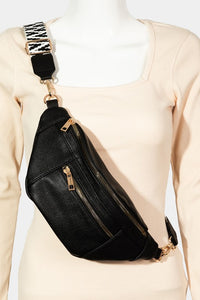 Fame PU Leather Crossbody Bag with Removable Strap.