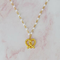 Pretzel Love Pendant Necklace.