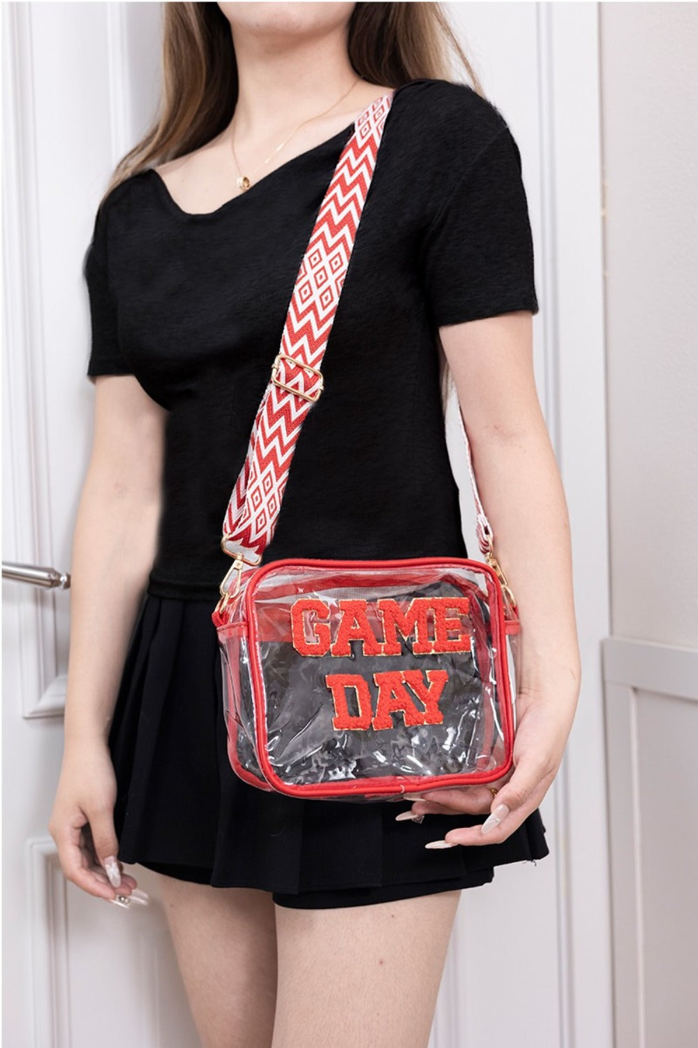 Zenana GAME DAY Stadium Approved Transparent Crossbody Bag.