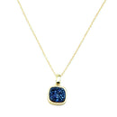 Christy Square Druzy Necklace in Gold.