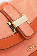 Nicole Lee USA Croc Embossed Crossbody Bag.