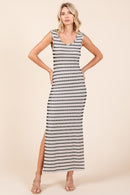 Mittoshop Striped Scoop Neck Sleeveless Maxi Dress.