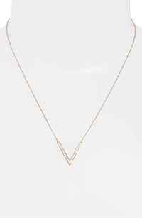 Pave v Charm Necklace.