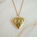 Nostalgic Heart Initial Open Locket Necklace.