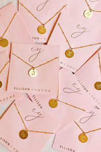 Ellison + Young: Singular Charm Initial Necklace.