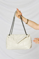 SHOMICO PU Leather Chain Handbag.