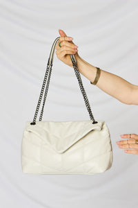 SHOMICO PU Leather Chain Handbag.