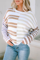 Magnolia Stripe Slouchy Sweater.