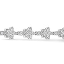 14K Gold 1 1/5 Cttw Round Diamond Floral Star-Shaped Link Bracelet (H-I Color, SI1-SI2 Clarity) -Size 7".