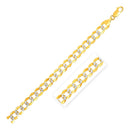 14k Two Tone Gold Pave Curb Chain (12.18 mm) - Forever in Harmony