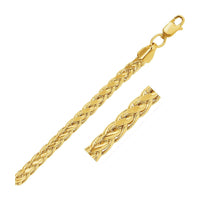 14k Yellow Gold Diamond Cut Round Franco Chain (5.30 mm) - Forever in Harmony