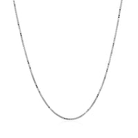 14k White Gold Classic Box Chain (0.68 mm) - Forever in Harmony