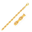 14k Yellow Gold Solid Diamond Cut Rope Chain (5.00 mm) | - Forever in Harmony