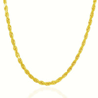 14k Yellow Gold Solid Diamond Cut Rope Chain (5.00 mm) | - Forever in Harmony