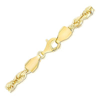 14k Yellow Gold Solid Diamond Cut Rope Chain (5.00 mm) | - Forever in Harmony