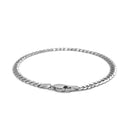 14k White Gold Solid Curb Bracelet (3.60 mm) | - Forever in Harmony