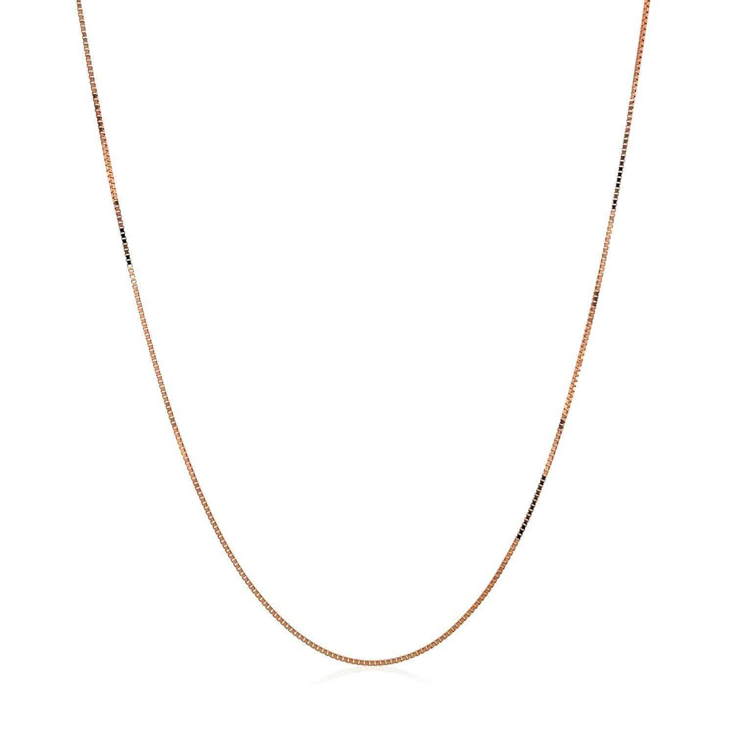 14k Rose Gold Classic Box Chain (0.45 mm) | - Forever in Harmony