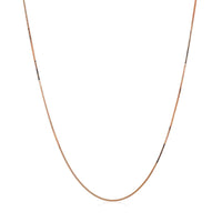 14k Rose Gold Classic Box Chain (0.45 mm) | 16'' - Forever in Harmony