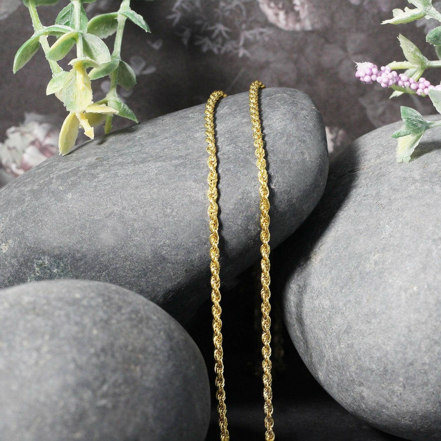 14k Yellow Gold Light Rope Chain (2.00 mm) | - Forever in Harmony