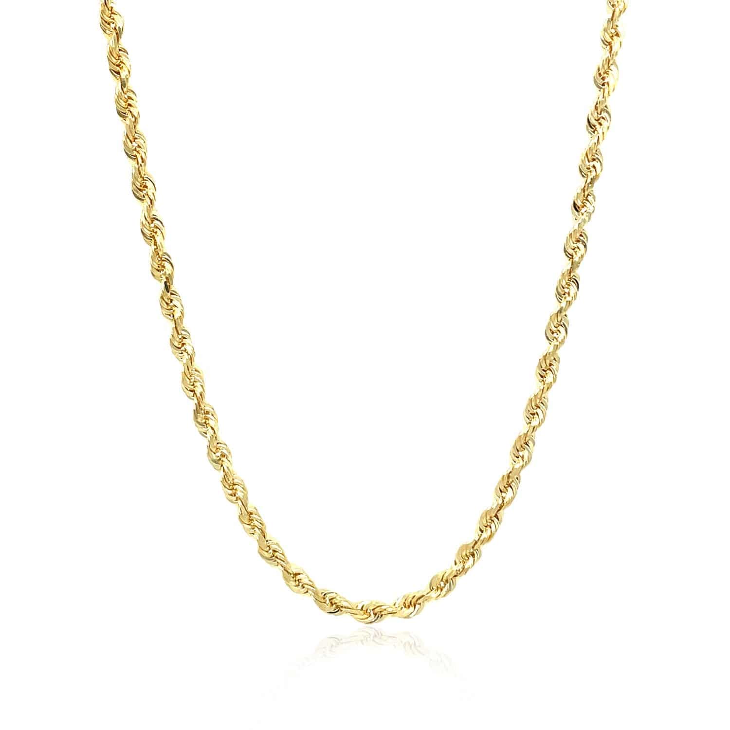 10k Yellow Gold Solid Diamond Cut Rope Chain (2.75 mm) - Forever in Harmony