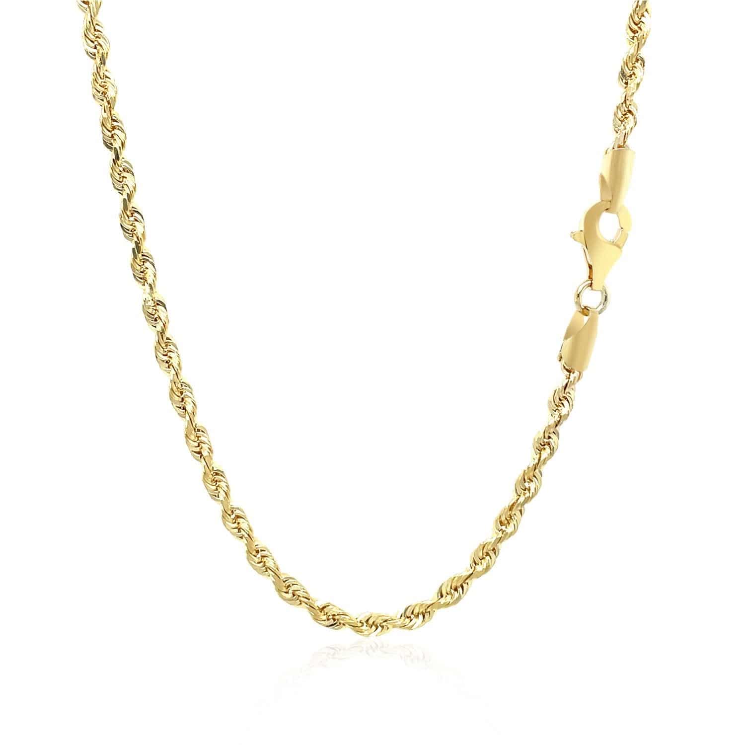 10k Yellow Gold Solid Diamond Cut Rope Chain (2.75 mm) - Forever in Harmony