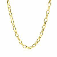 14k Yellow Gold Oval Rolo Chain (4.6 mm) | - Forever in Harmony