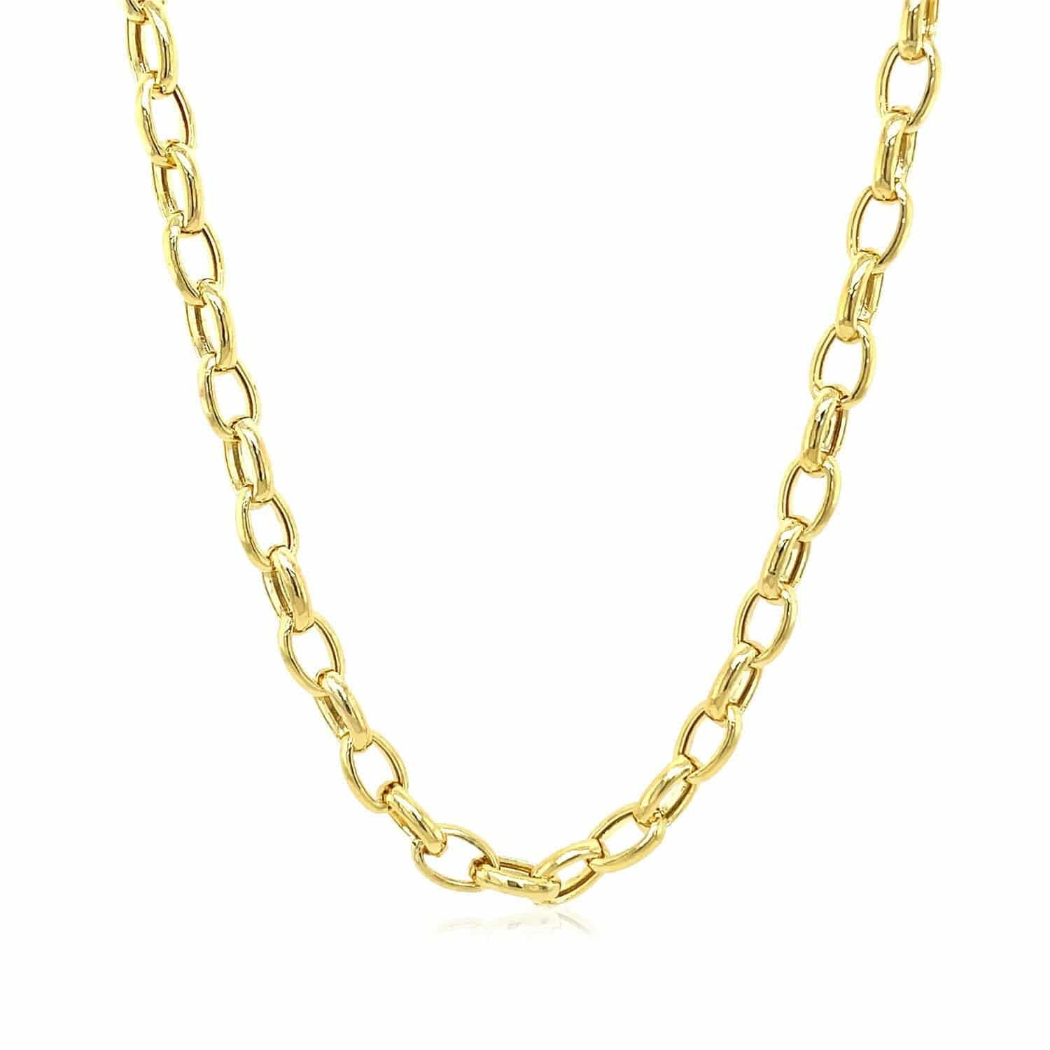 14k Yellow Gold Oval Rolo Chain (4.6 mm) |