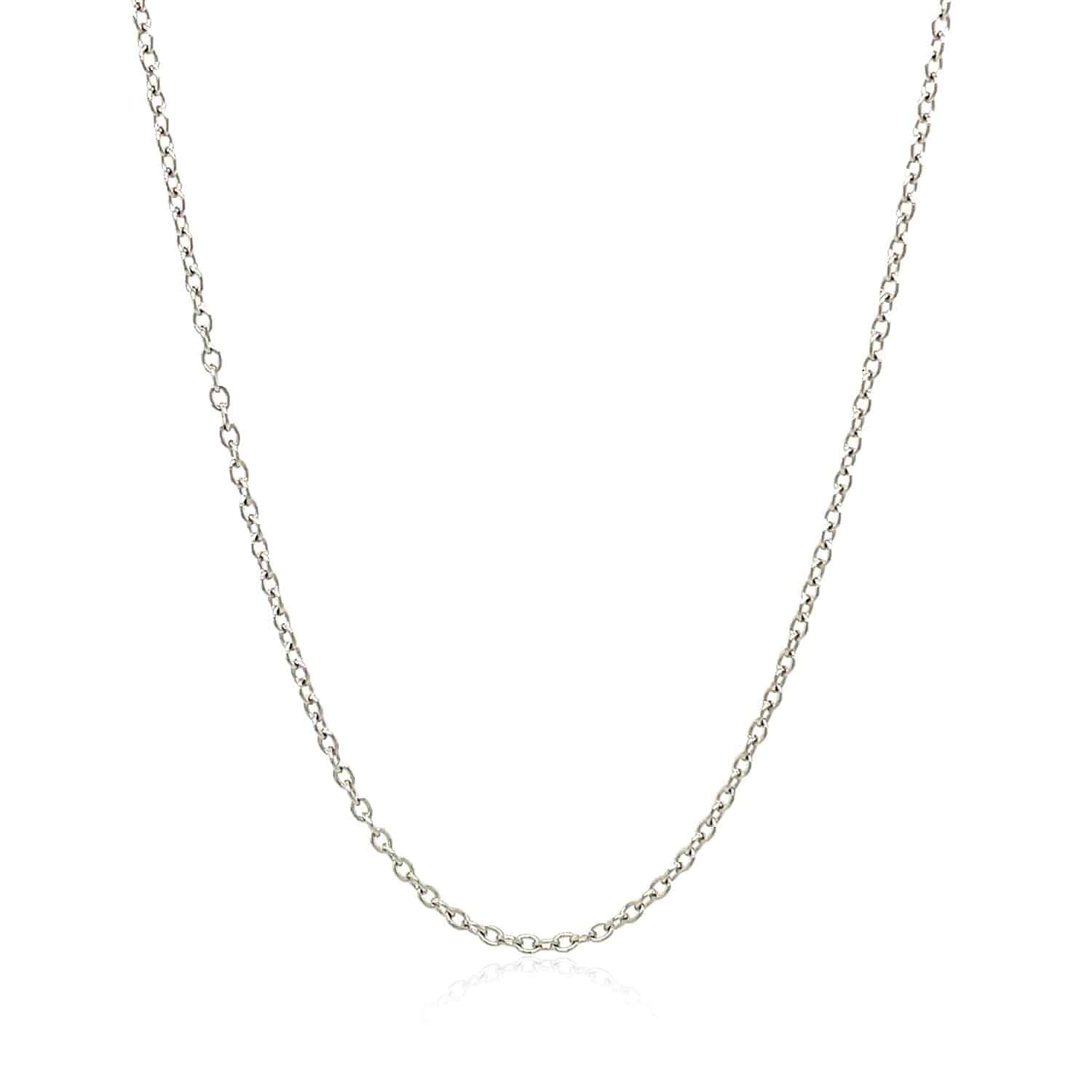 18k White Gold Round Cable Chain (1.50 mm) - Forever in Harmony