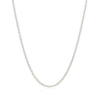 18k White Gold Round Cable Chain (1.50 mm) - Forever in Harmony