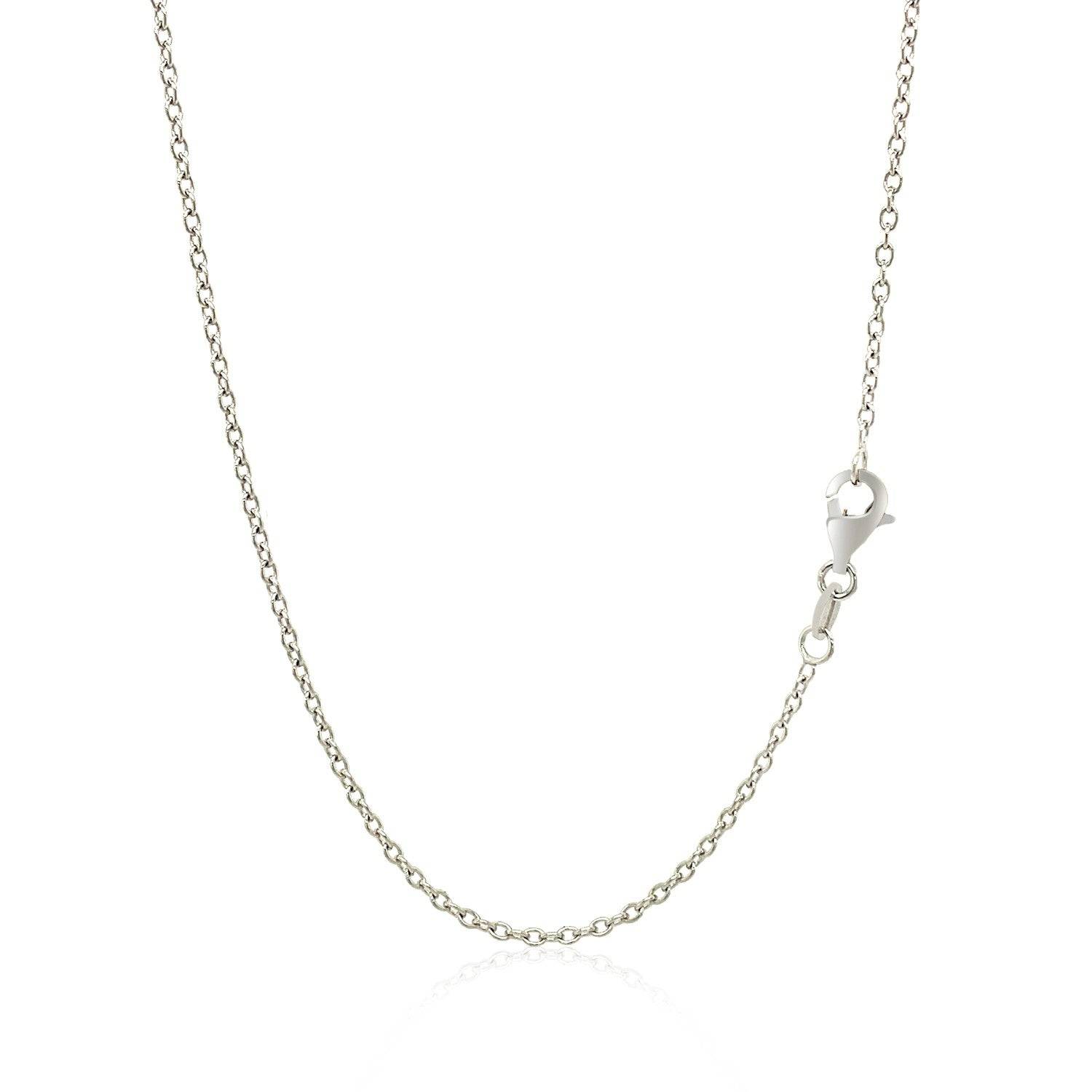 18k White Gold Round Cable Chain (1.50 mm) - Forever in Harmony