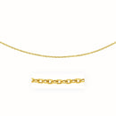 14k Yellow Gold Pendant Chain with Textured Links (3.3 mm) - Forever in Harmony