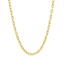 14k Yellow Gold Pendant Chain with Textured Links (3.3 mm) - Forever in Harmony