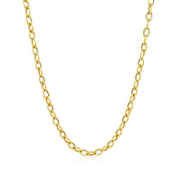 14k Yellow Gold Pendant Chain with Textured Links (3.3 mm) - Forever in Harmony