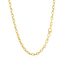 14k Yellow Gold Pendant Chain with Textured Links (3.3 mm) - Forever in Harmony