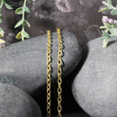 14k Yellow Gold Pendant Chain with Textured Links (3.3 mm) - Forever in Harmony