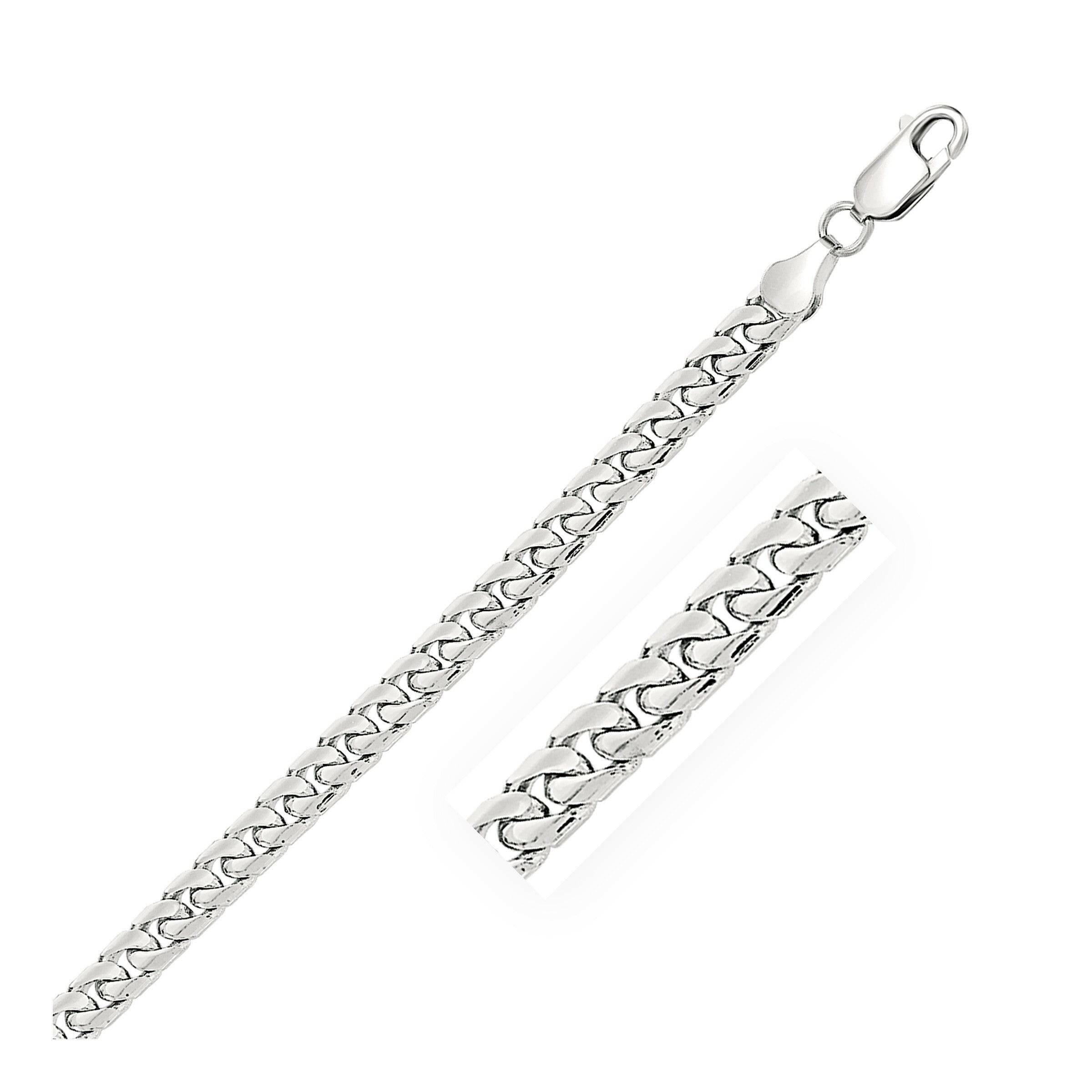 14k White Gold Solid Miami Cuban Chain (6.00 mm) |