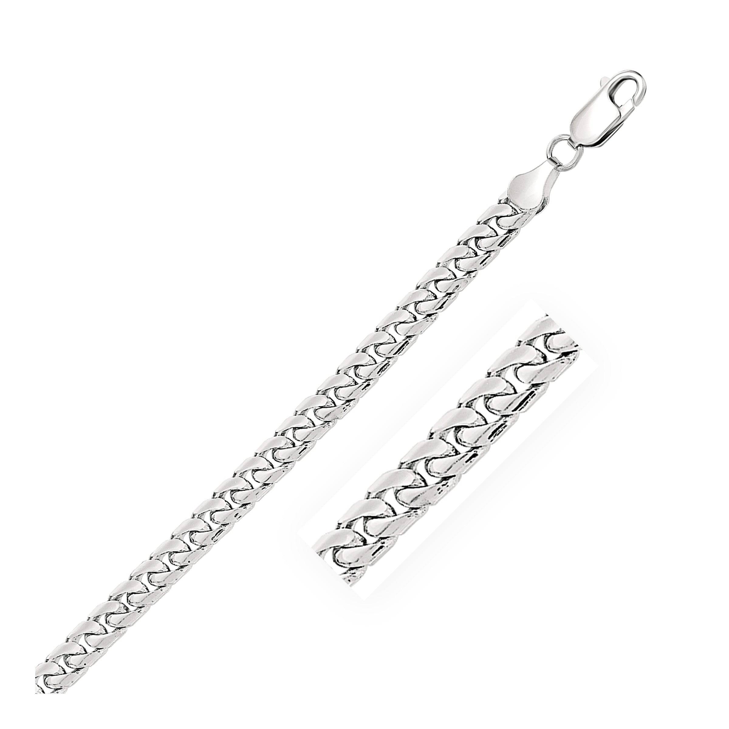 14k White Gold Solid Miami Cuban Chain (6.00 mm) | 22''