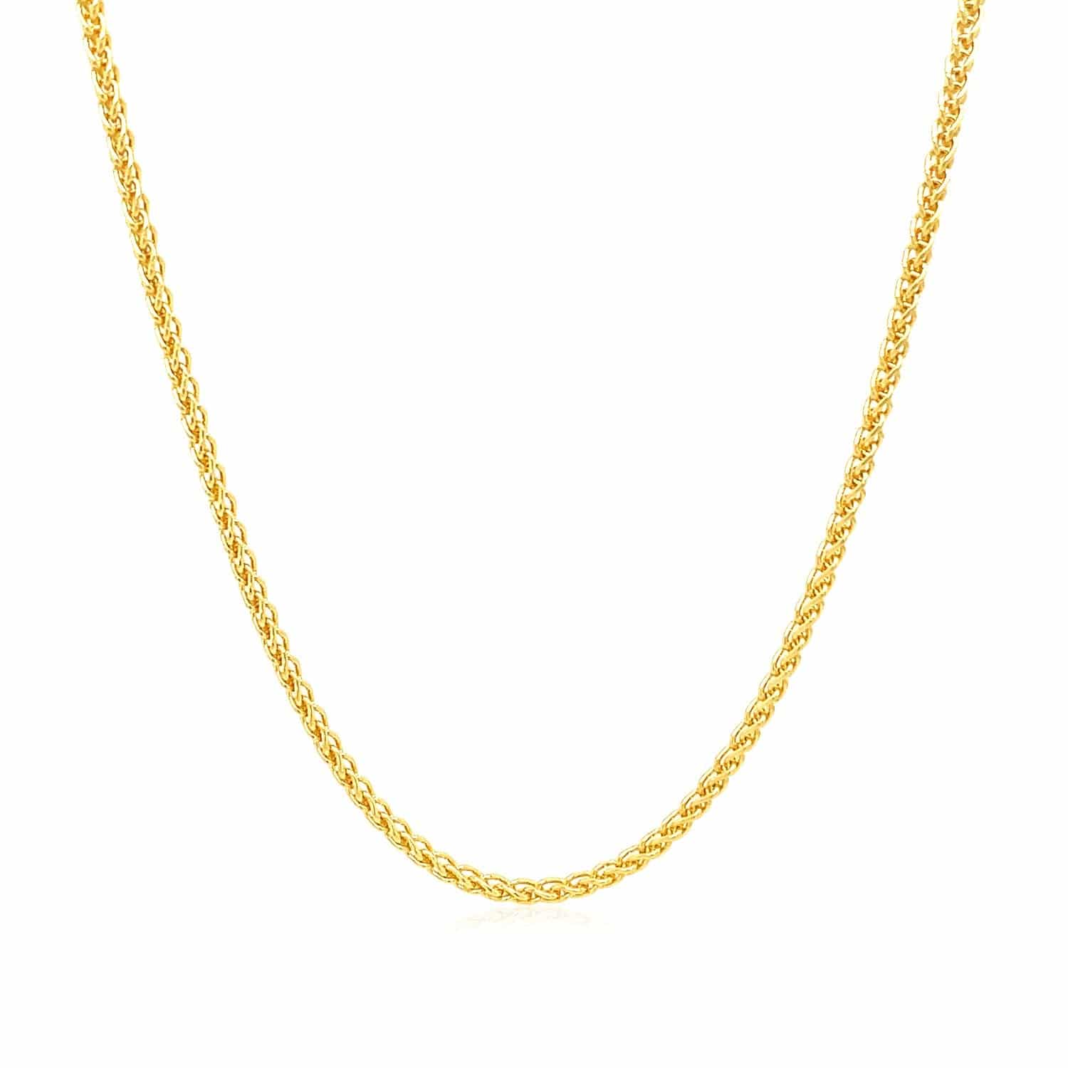 14k Yellow Gold Round Wheat Chain (1.5 mm) - Forever in Harmony