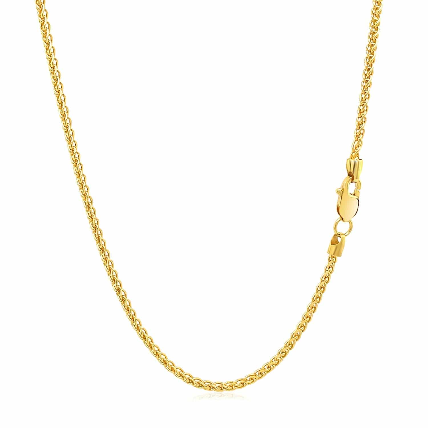 14k Yellow Gold Round Wheat Chain (1.5 mm) - Forever in Harmony