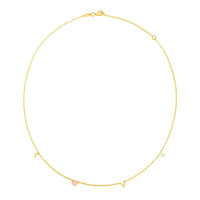 14k Two Tone Gold Love Necklace - Forever in Harmony