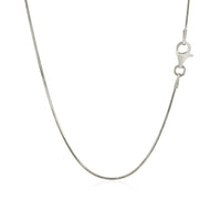 Sterling Silver Rhodium Plated Octagonal Snake Chain (0.90 mm) - Forever in Harmony