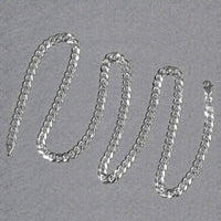 14k White Gold Solid Curb Chain (4.70 mm) - Forever in Harmony