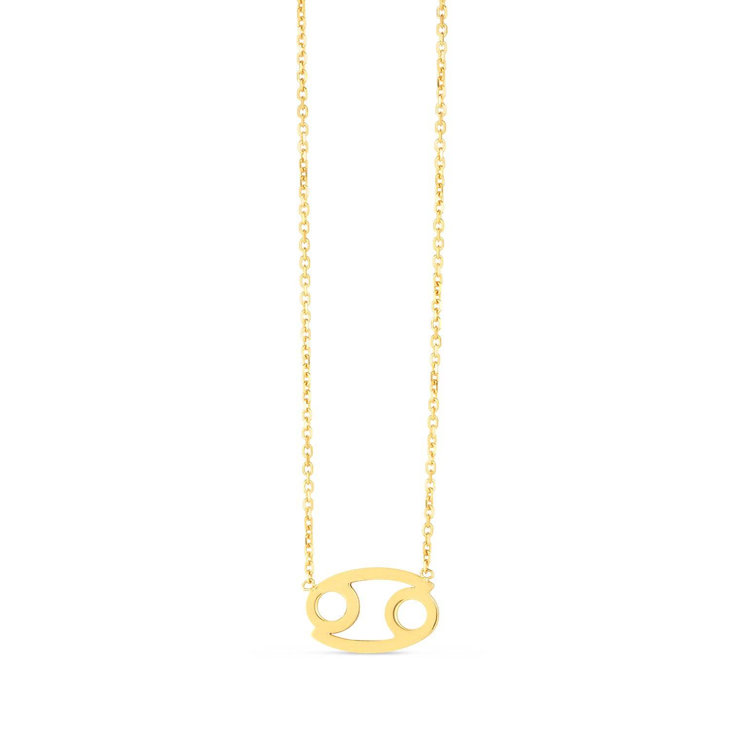 14K Yellow Gold Cancer Necklace