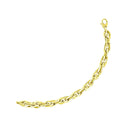 Double Oval Link Chain Bracelet in 14k Yellow Gold (10.00 mm) - Forever in Harmony