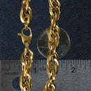 Double Oval Link Chain Bracelet in 14k Yellow Gold (10.00 mm) - Forever in Harmony