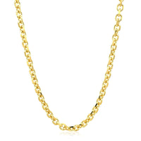 14k Yellow Gold Diamond Cut Cable Link Chain (3.70 mm) - Forever in Harmony