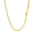 14k Yellow Gold Diamond Cut Cable Link Chain (3.70 mm) - Forever in Harmony