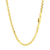 14k Yellow Gold Diamond Cut Cable Link Chain (3.70 mm) - Forever in Harmony