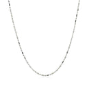 14k White Gold Diamond-Cut Alternating Bead Chain (1.10 mm) - Forever in Harmony